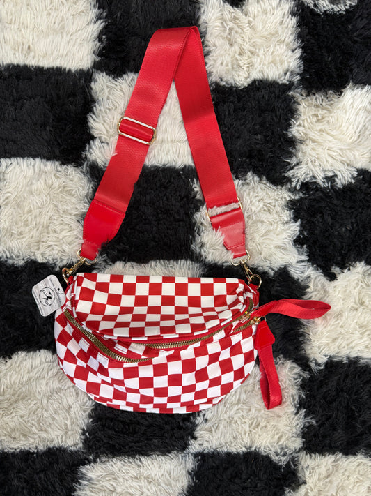 Red Chekz Bum Bag