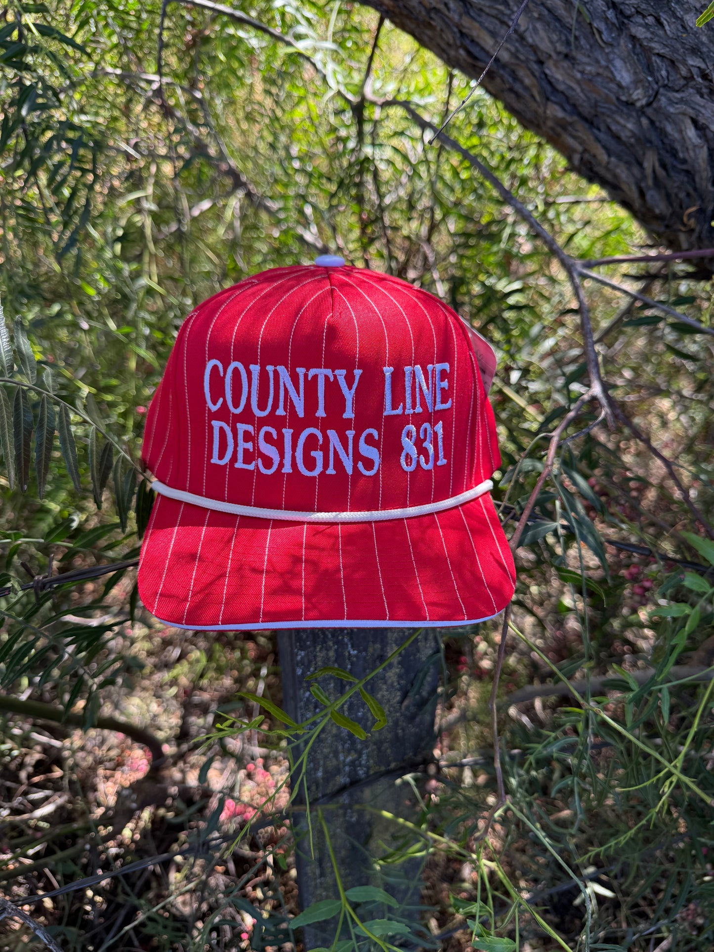 CLD831 Red Pinstripe Snapback
