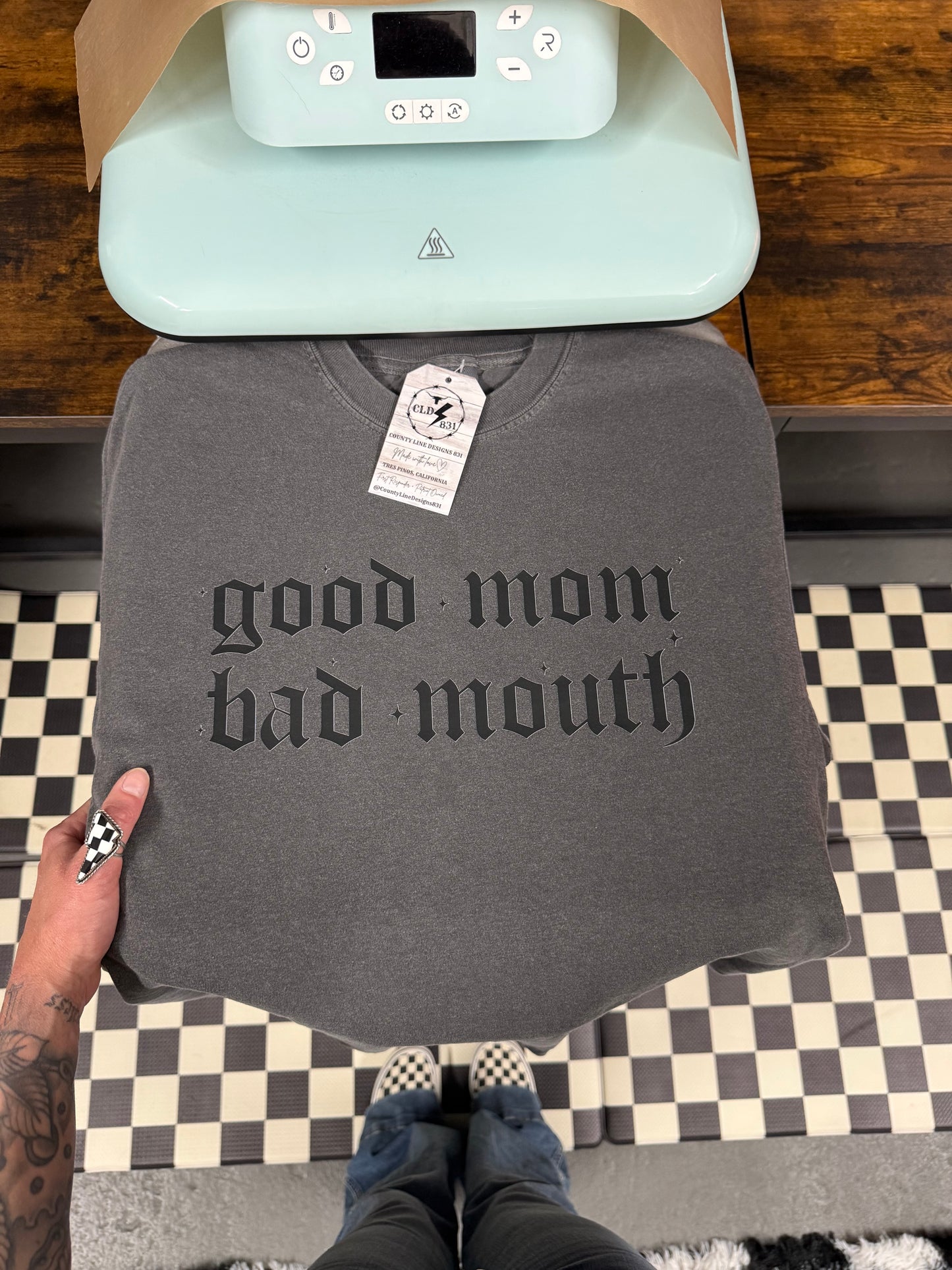 Good Mom Bad Mouth Tee