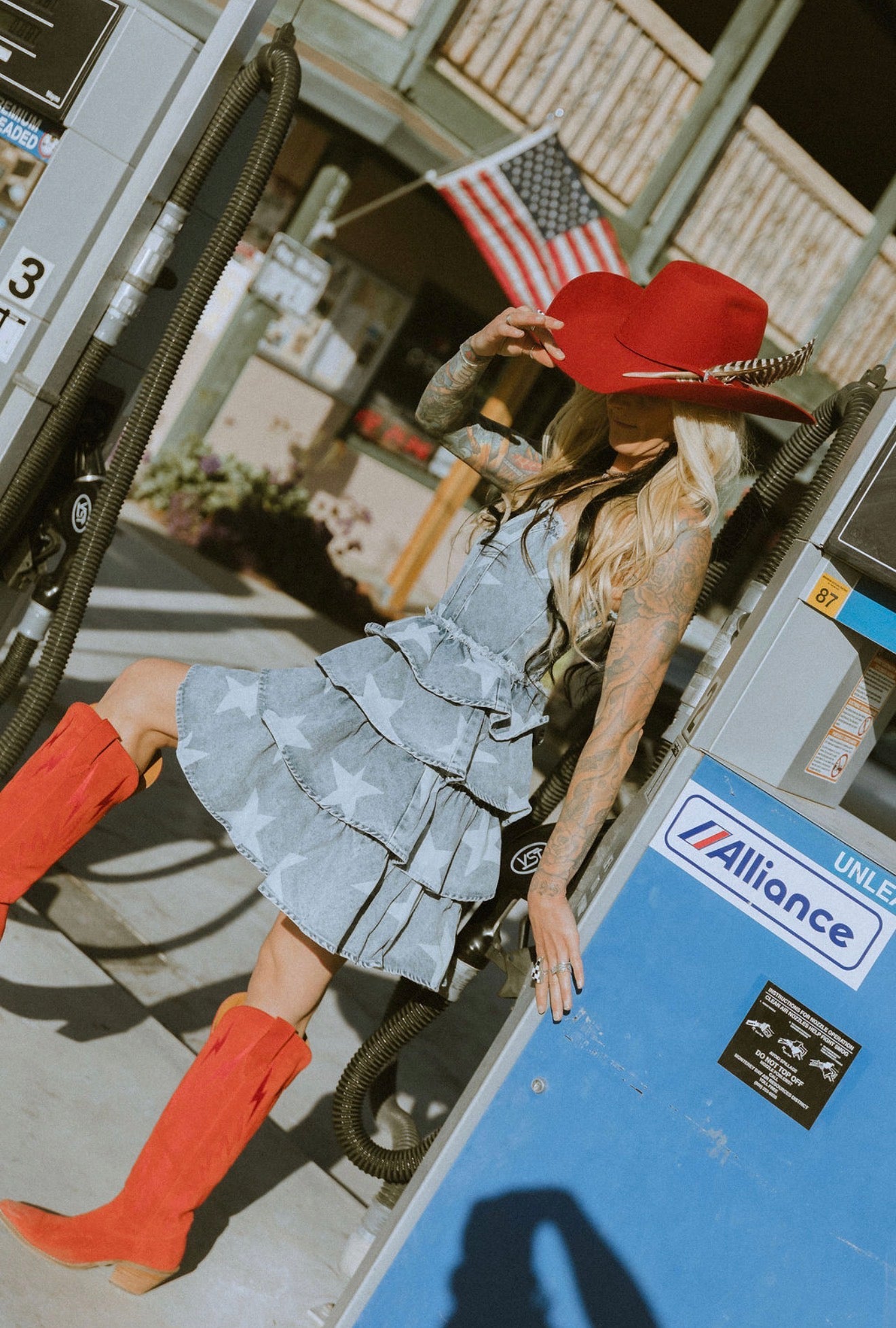 Denim Star Mini Dress