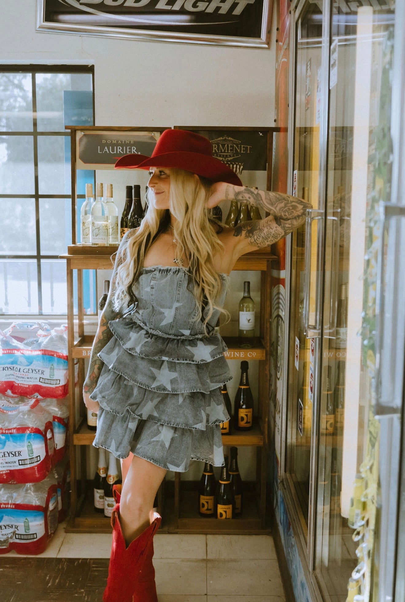 Denim Star Mini Dress