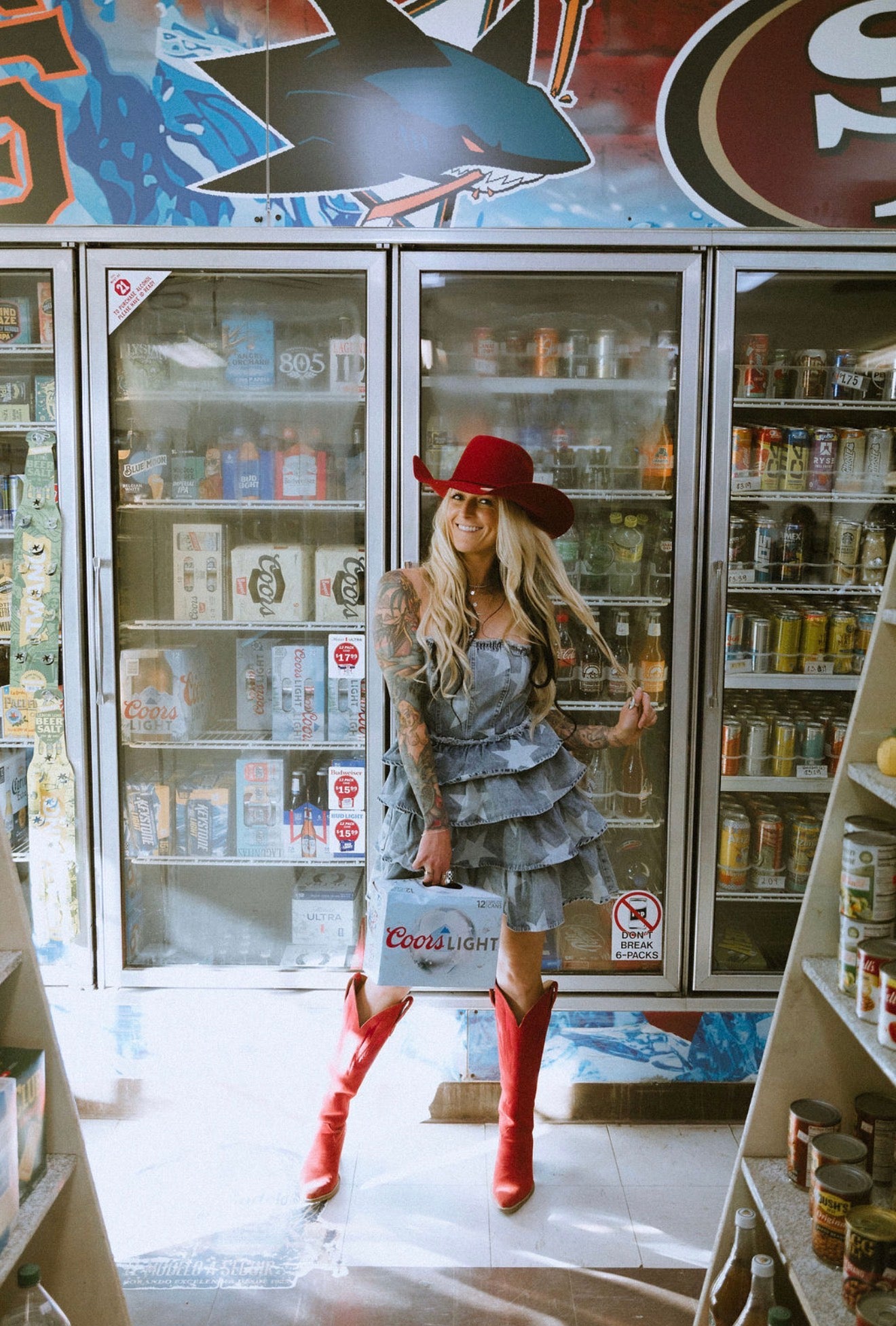 Denim Star Mini Dress