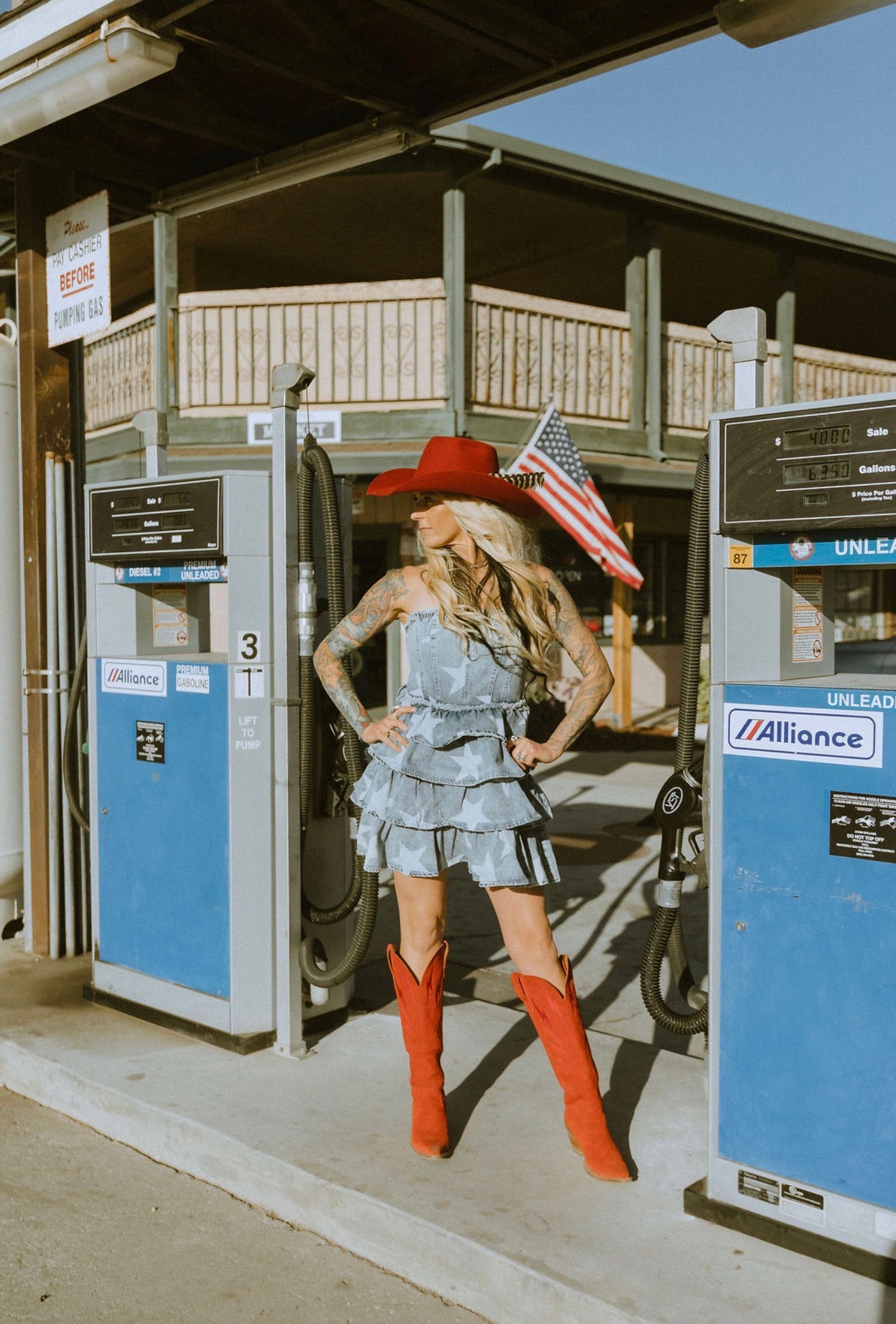 Denim Star Mini Dress