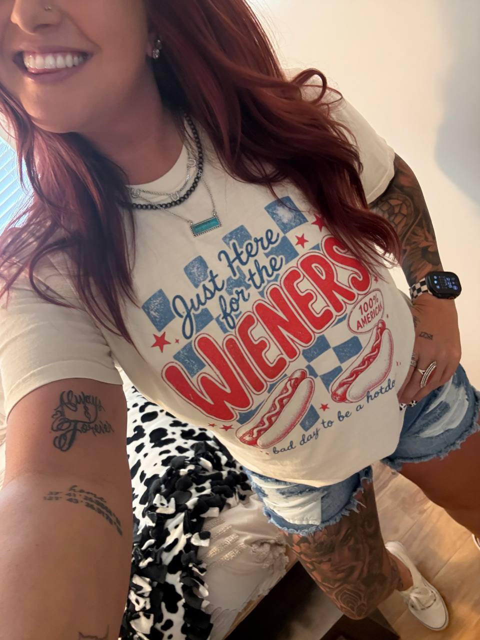 Here For The Wieners Tee