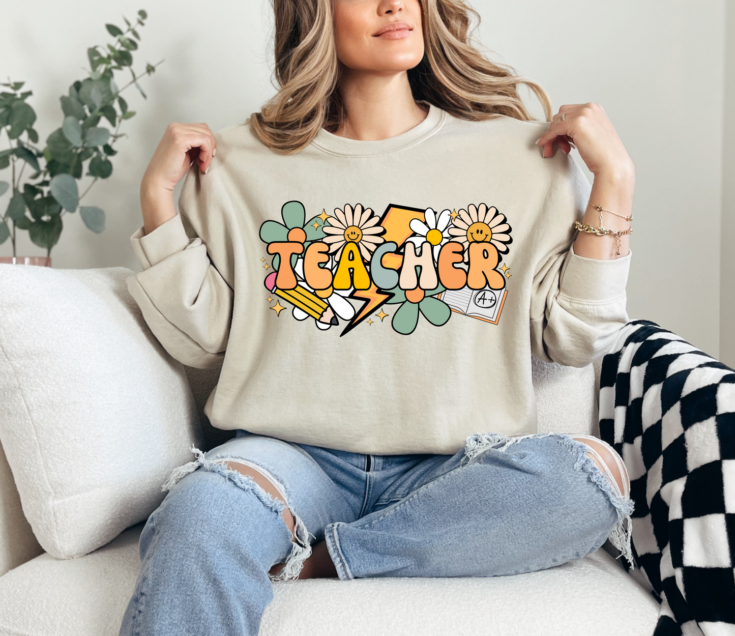 Groovy Teacher Crewneck