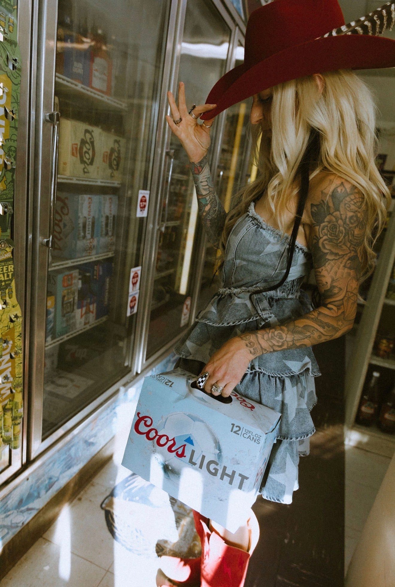 Denim Star Mini Dress
