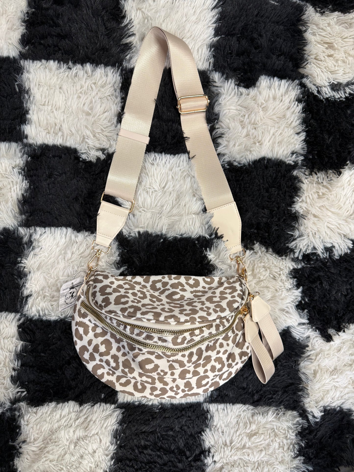 White Leopard Bum Bag