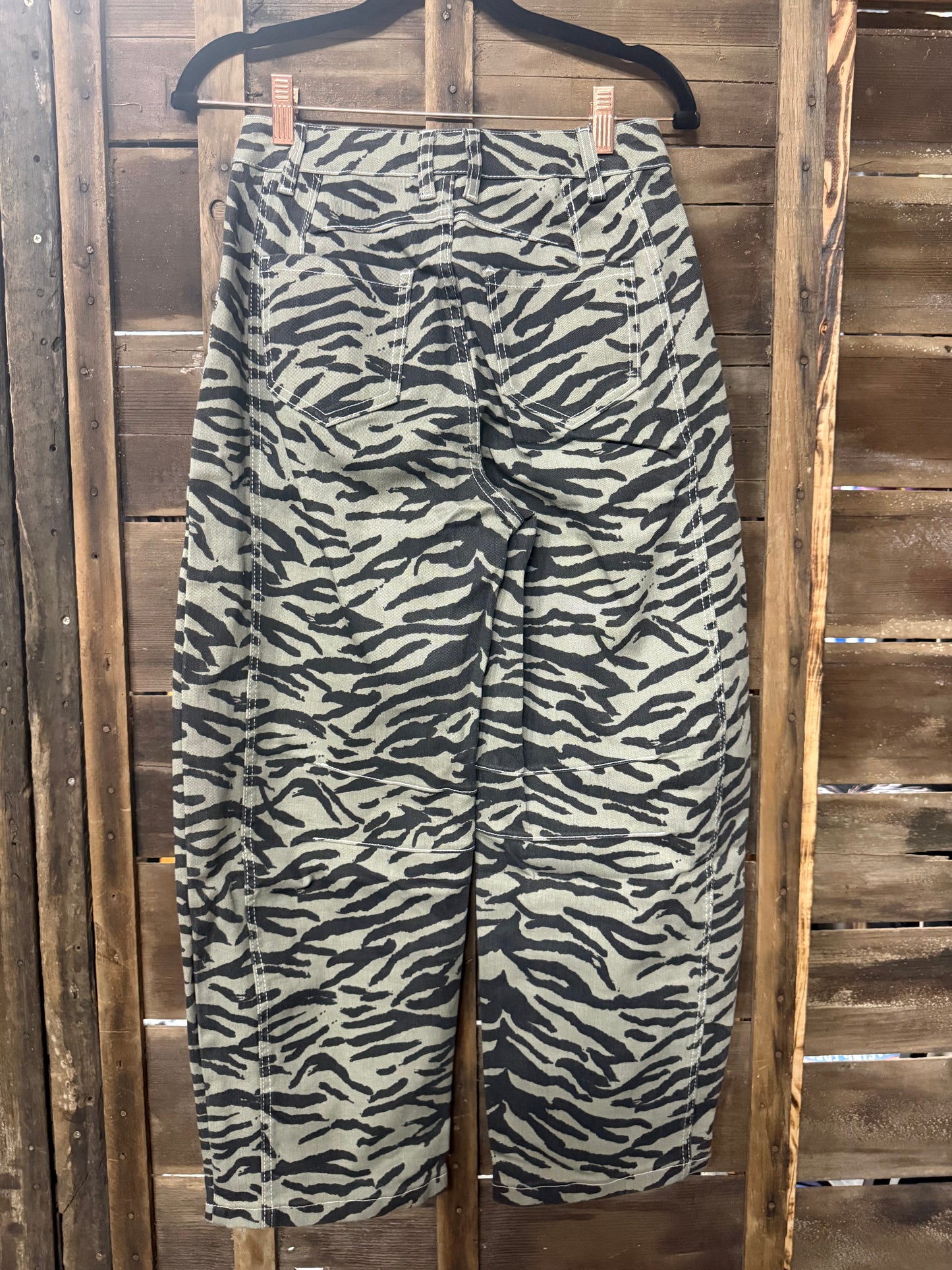 Zebra Barrel Jeans