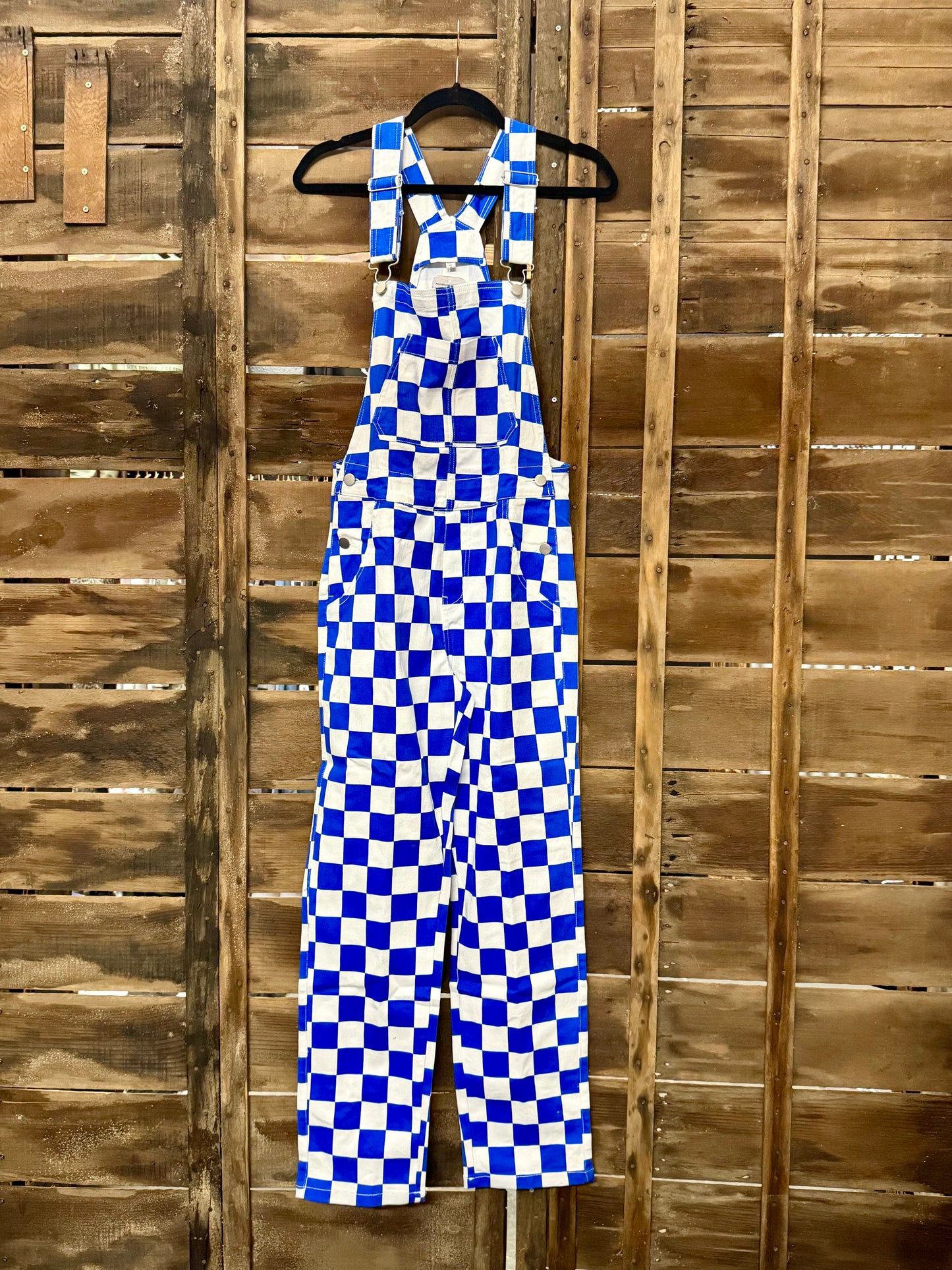Blue Checkered Overallz
