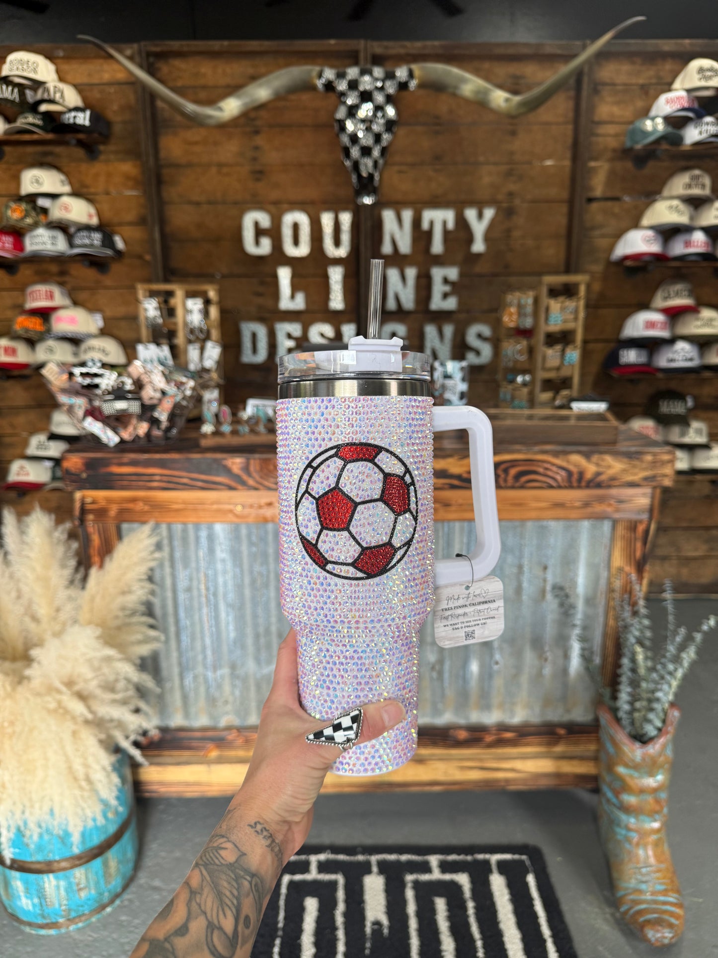 Rhinestone Ball Tumbler
