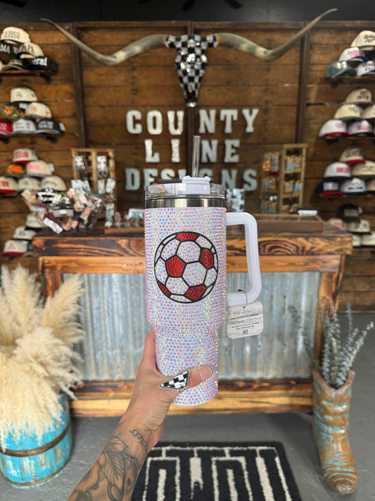 Rhinestone Ball Tumbler