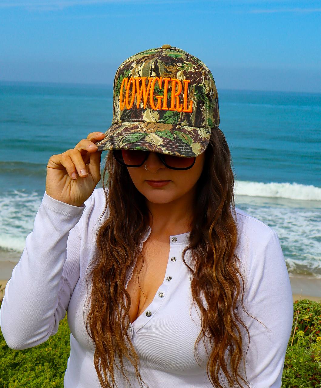 Camo Cowgirl Snapback