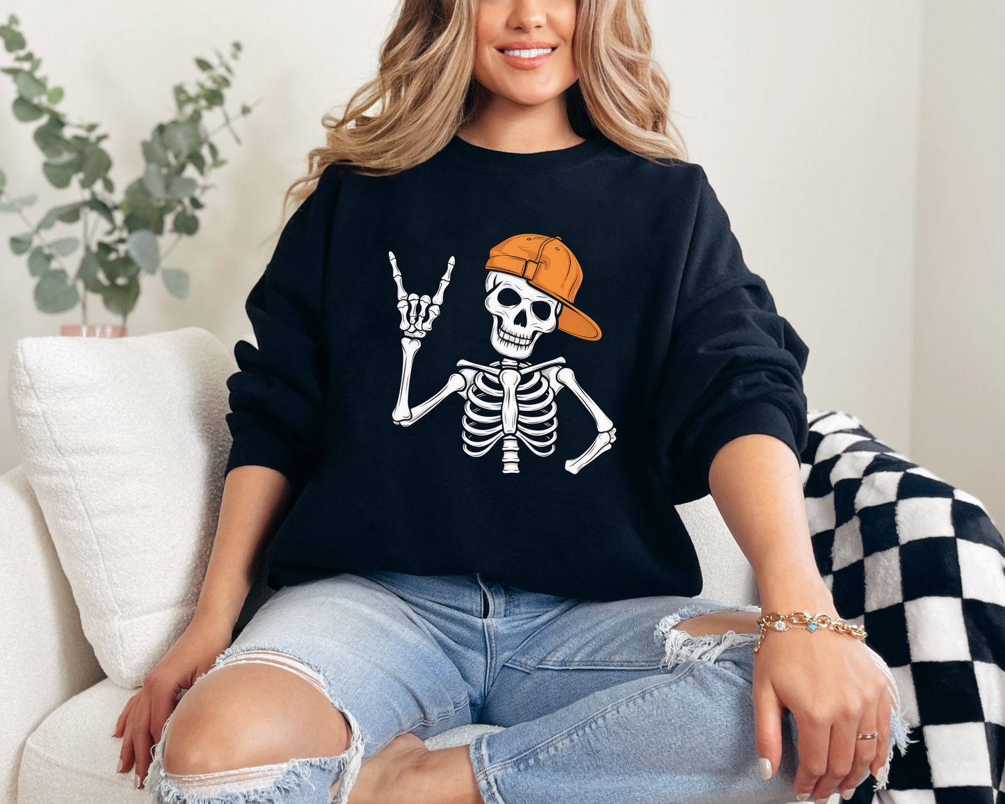 Rocker Skeleton Crewneck