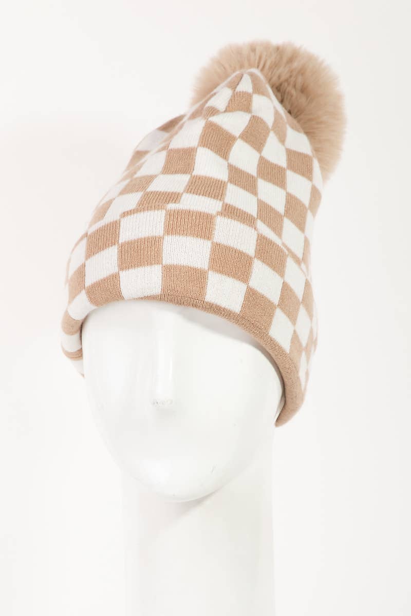 Checkered Beanie