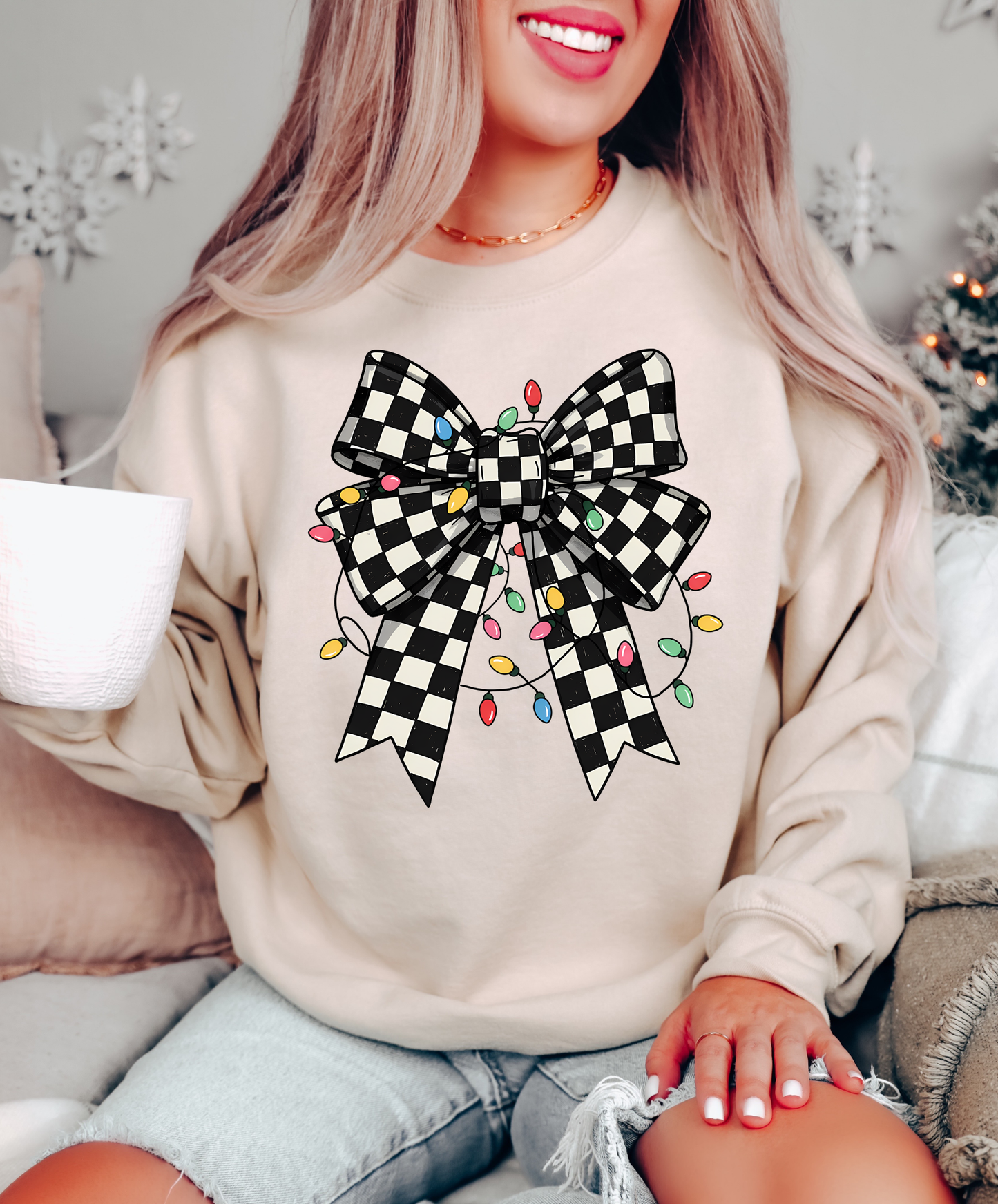 Decked in Checks Crewneck