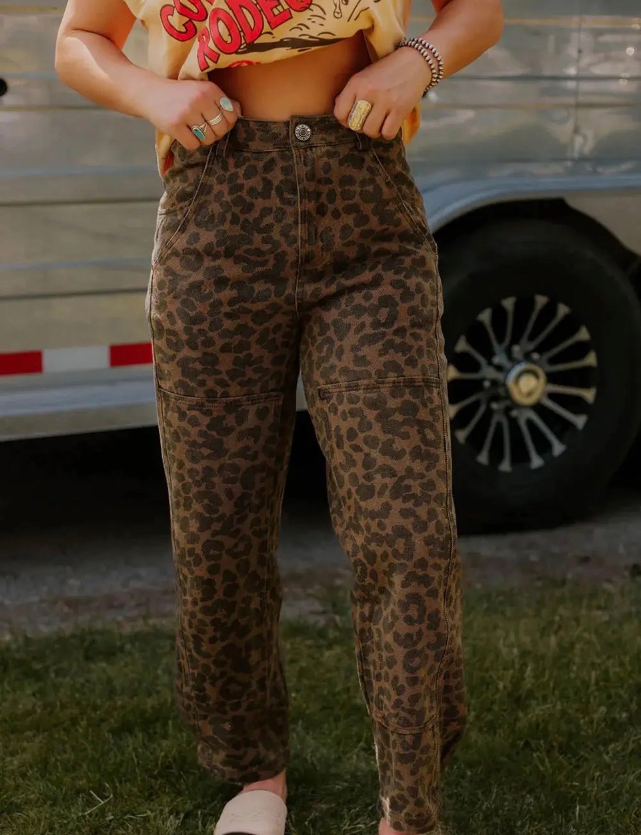 Cheetah Barrel Jeanz