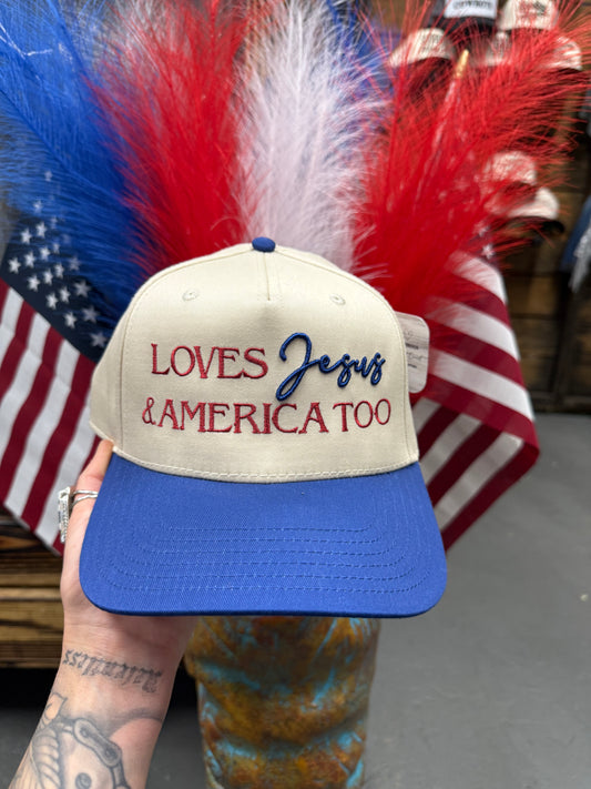 Loves Jesus & America Too Snapback