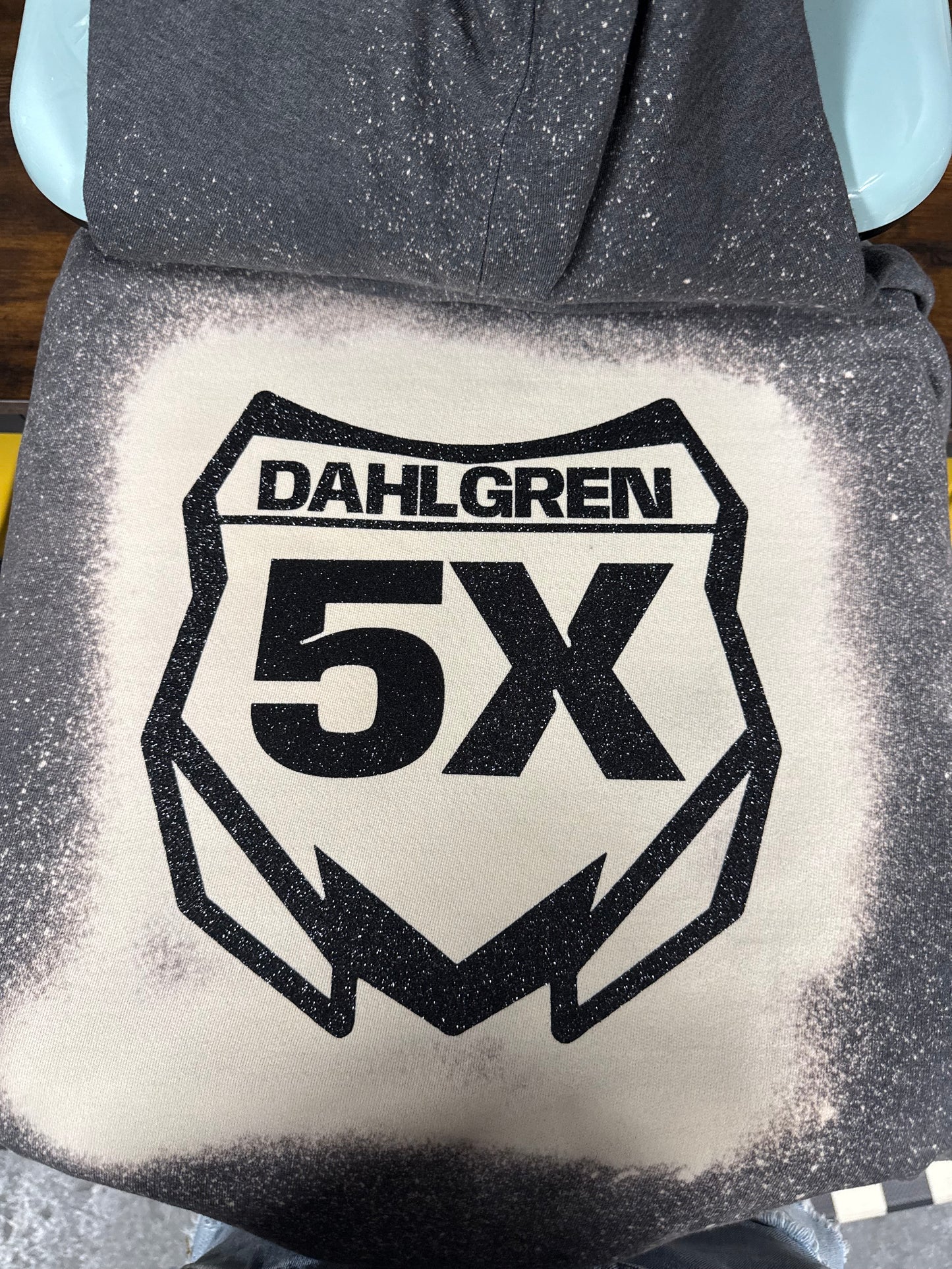 Custom Bleached Checkered Hoodie