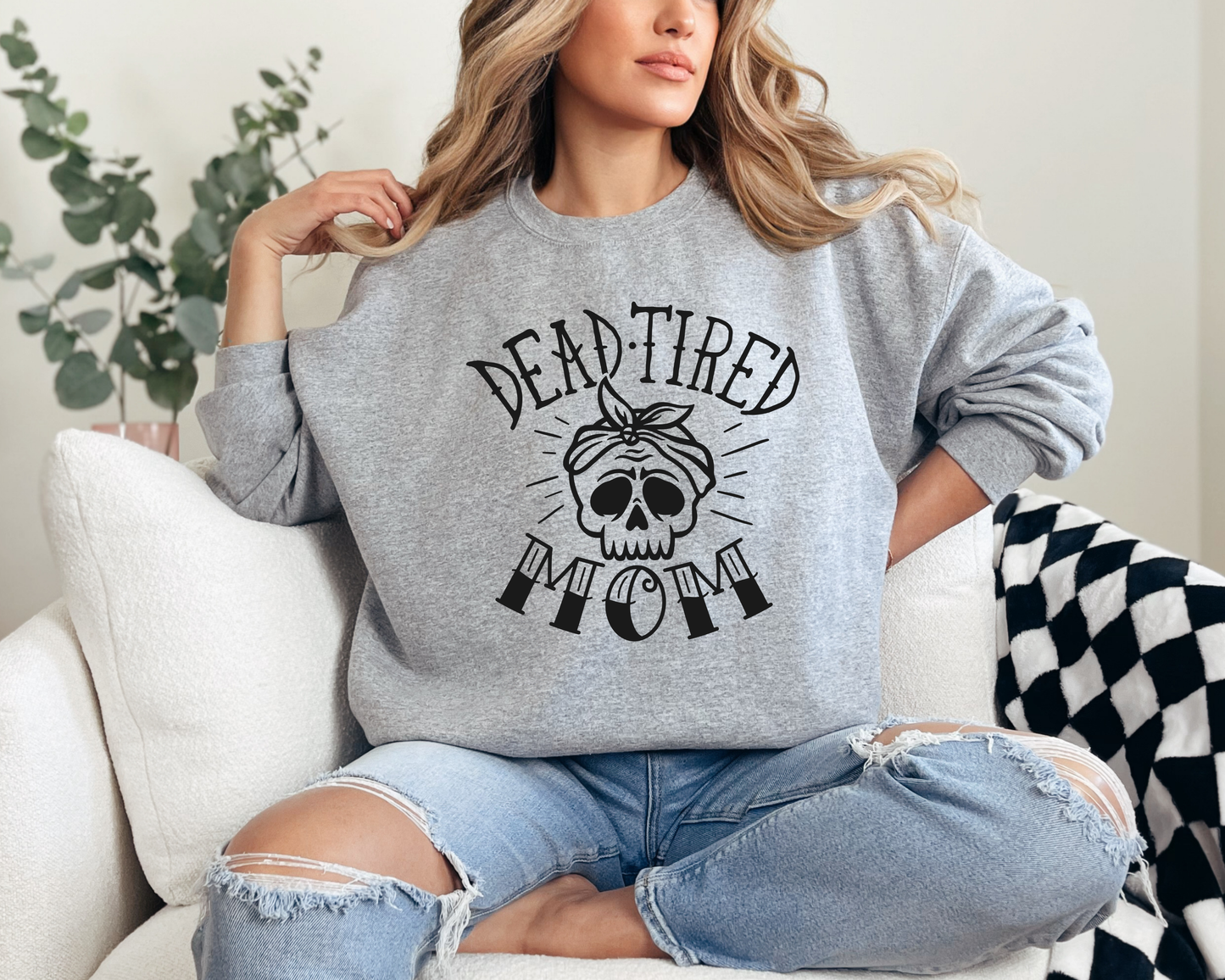 Dead Tired Mom Crewneck