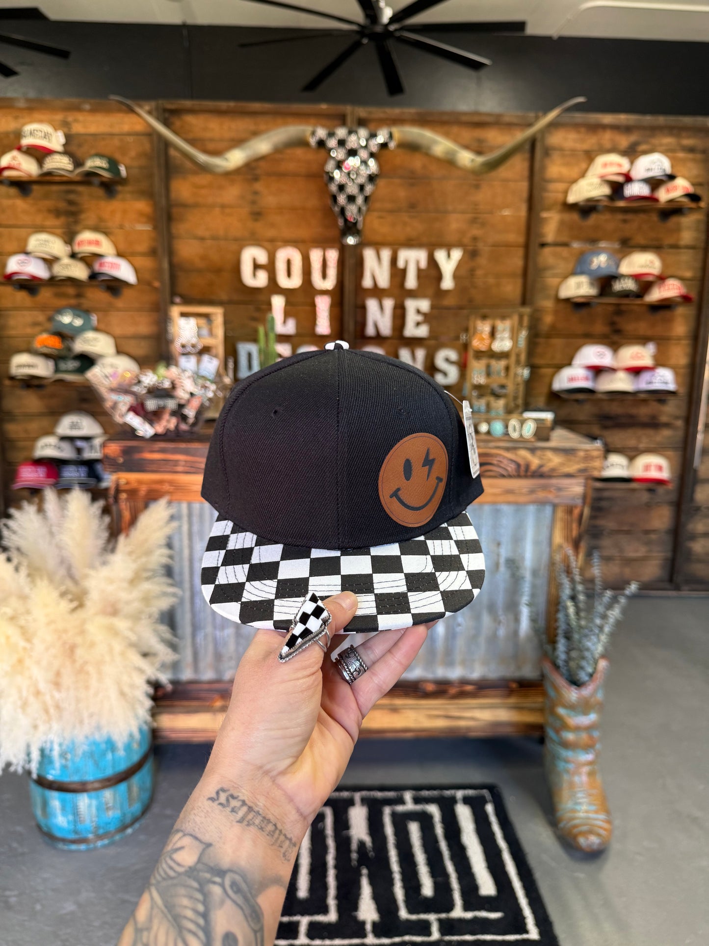 Two Tone Smiley Youth Snapback