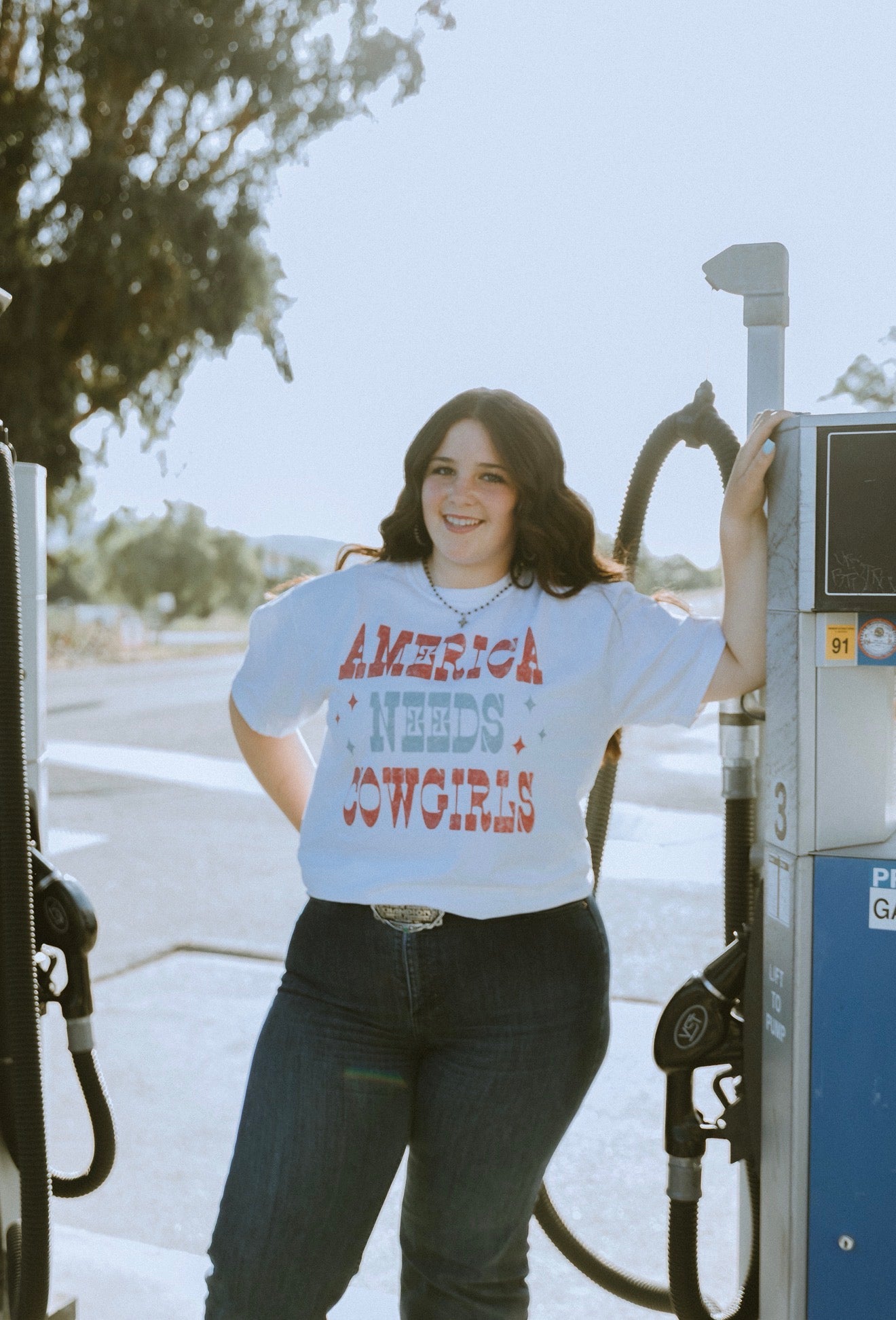 America Needs Cowgirls Tee