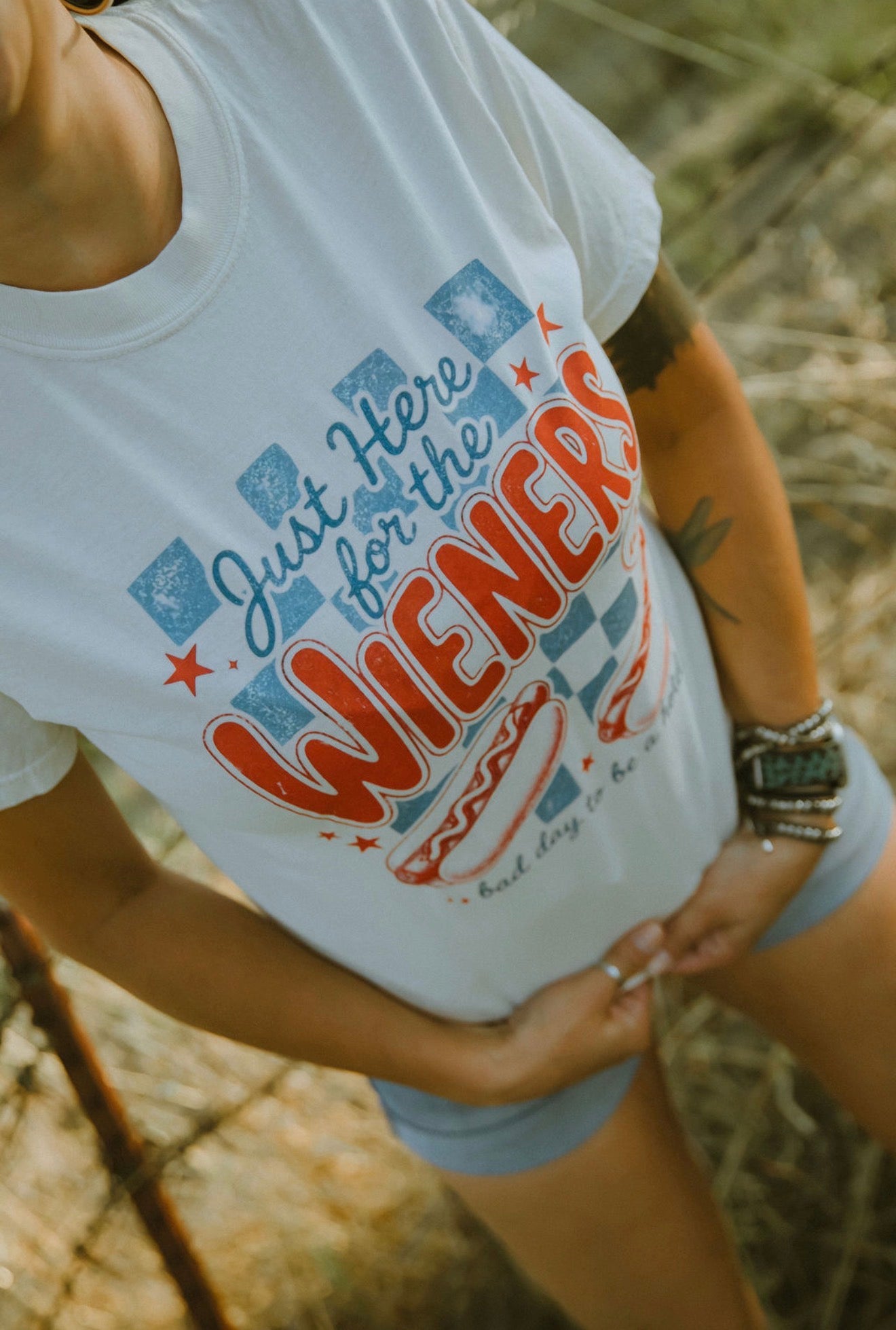Here For The Wieners Tee