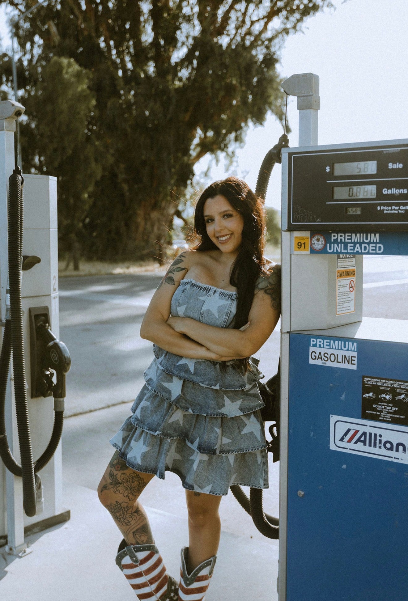 Denim Star Mini Dress