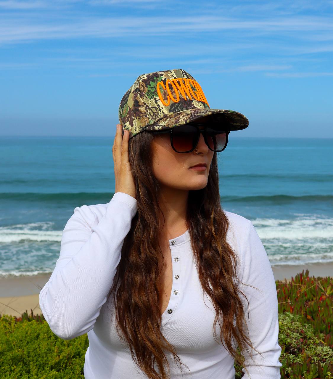 Camo Cowgirl Snapback
