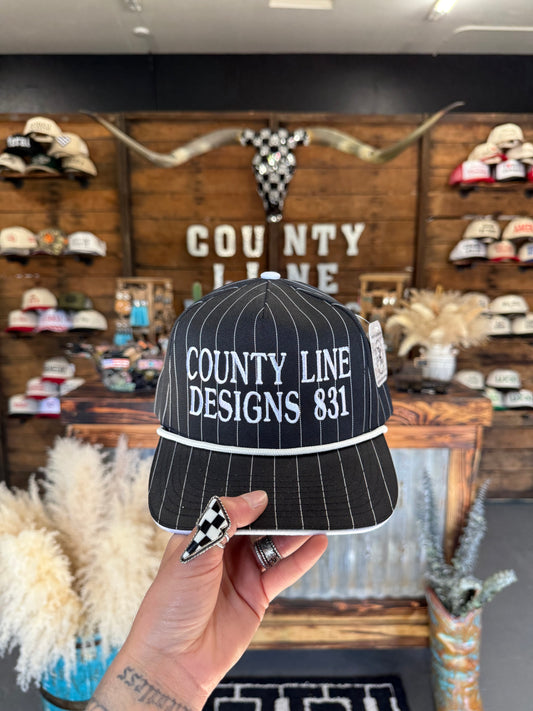 CLD831 Black Pinstripe Snapback