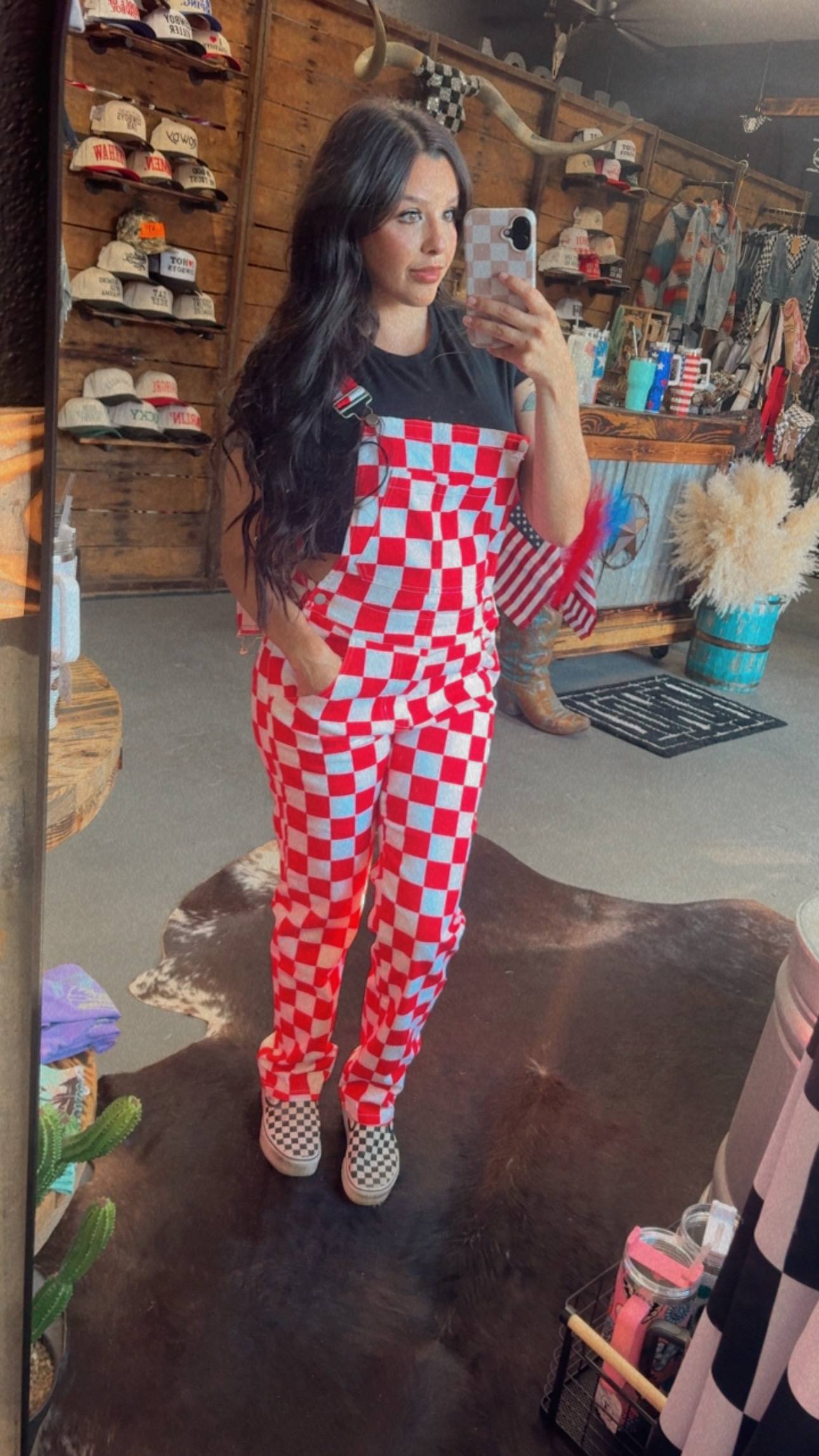 Red Checkered Overallz