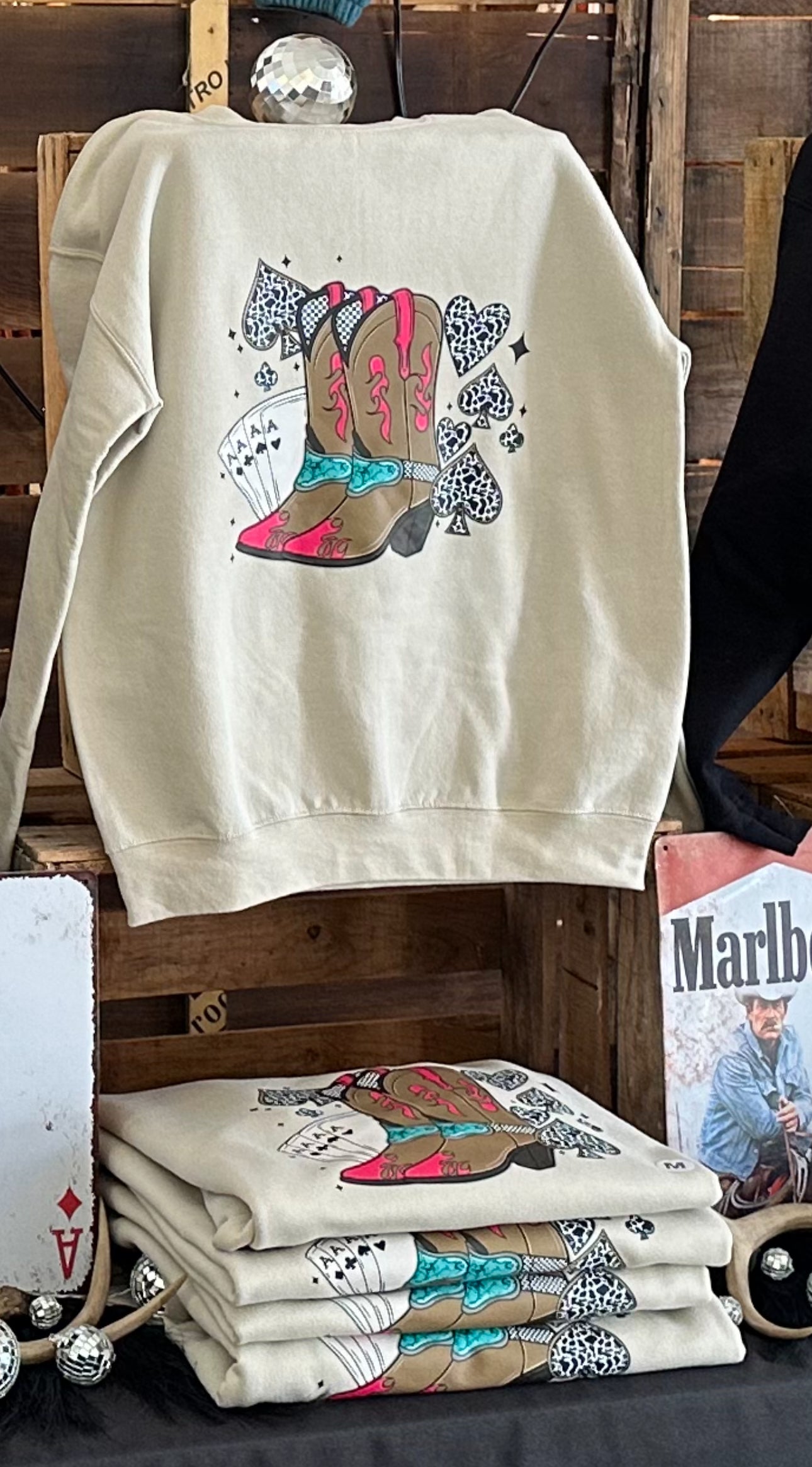 Boots n' Spades Crewneck