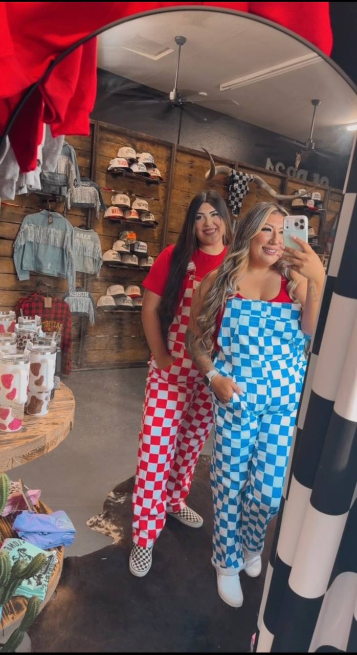 Blue Checkered Overallz
