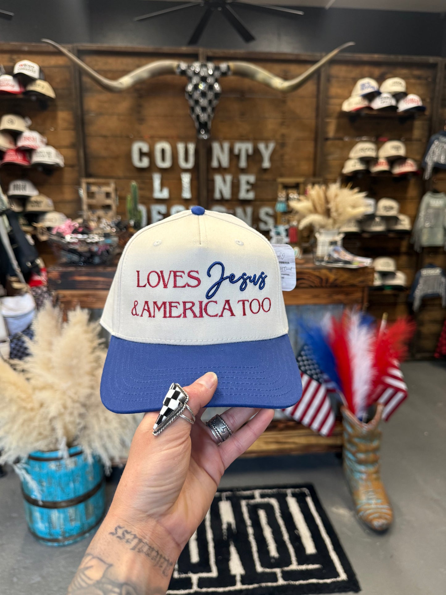 Loves Jesus & America Too Snapback