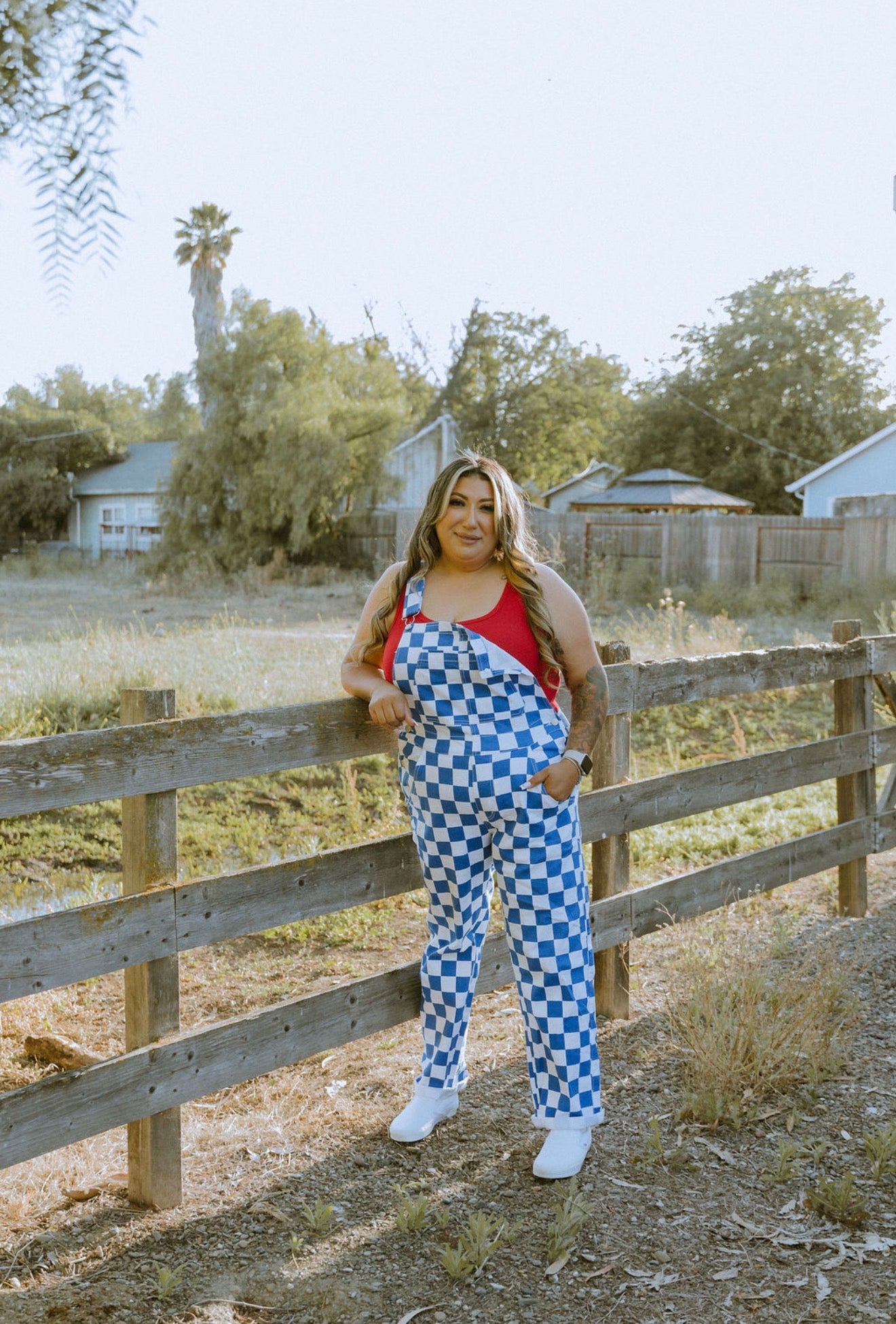 Blue Checkered Overallz