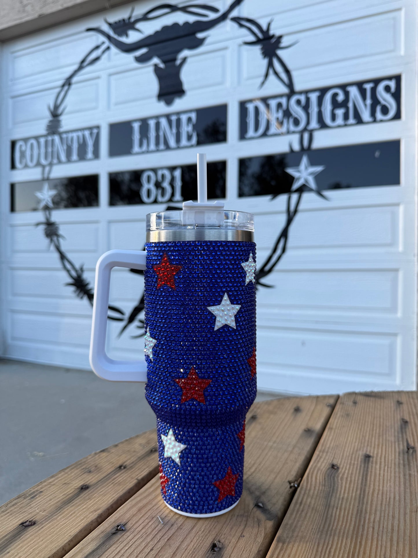 Rhinestone Stars Tumbler