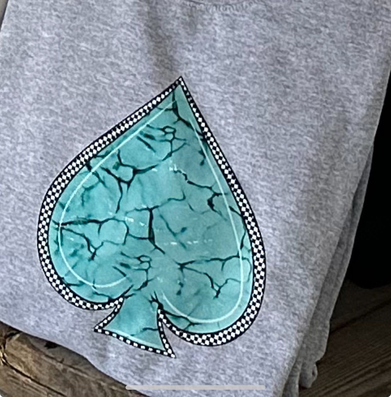 Turquoise Spade Crewneck