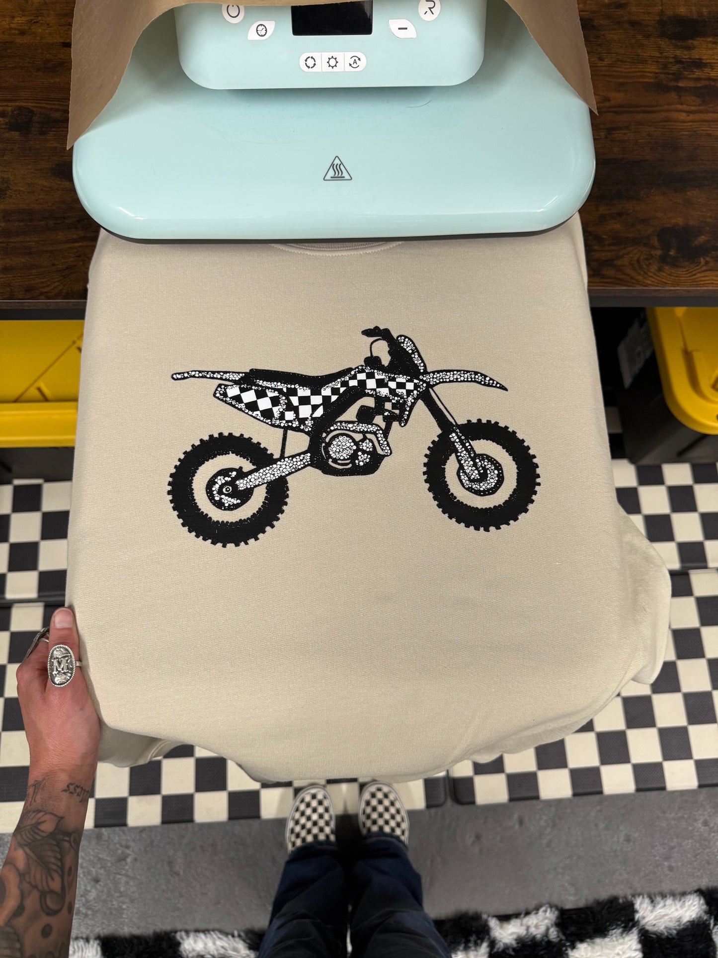 Checkered Shredder Crewneck