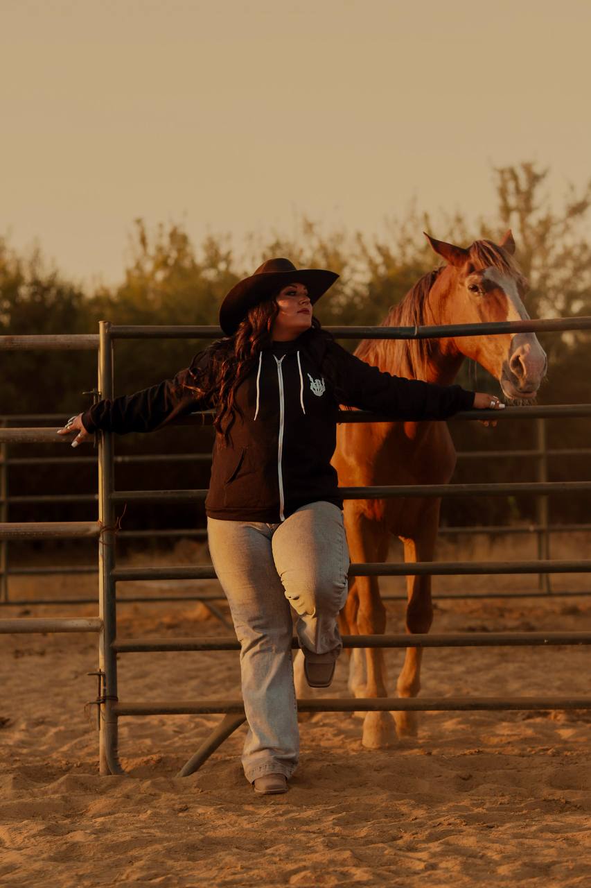 Rock On Skeleton Zip Up Hoodie