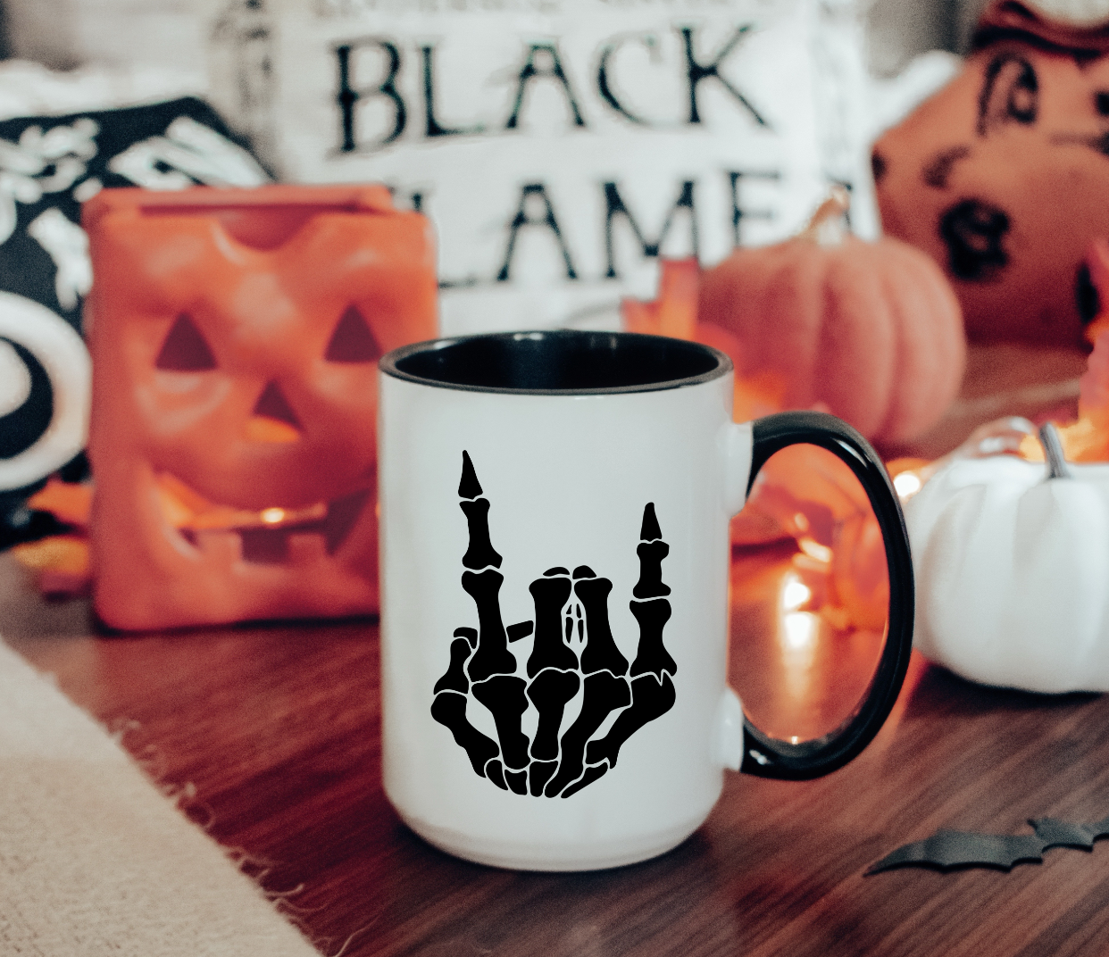 Rock On Skeleton Mug