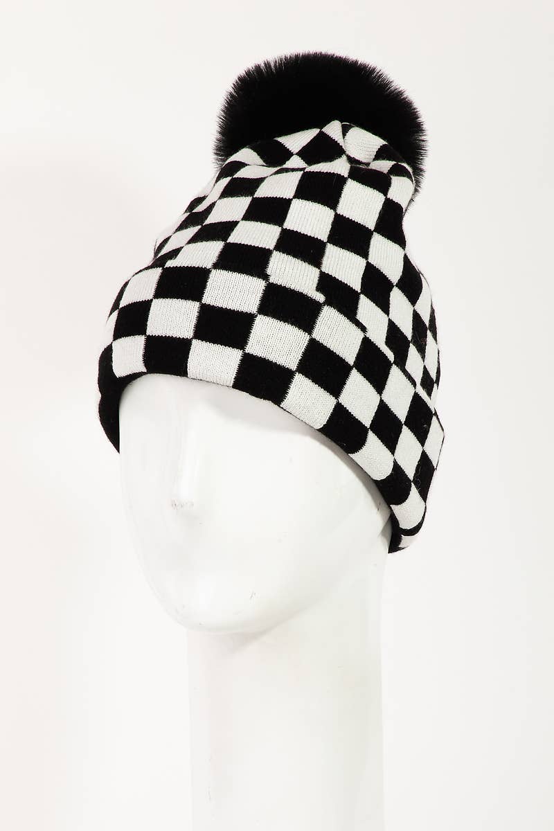 Checkered Beanie