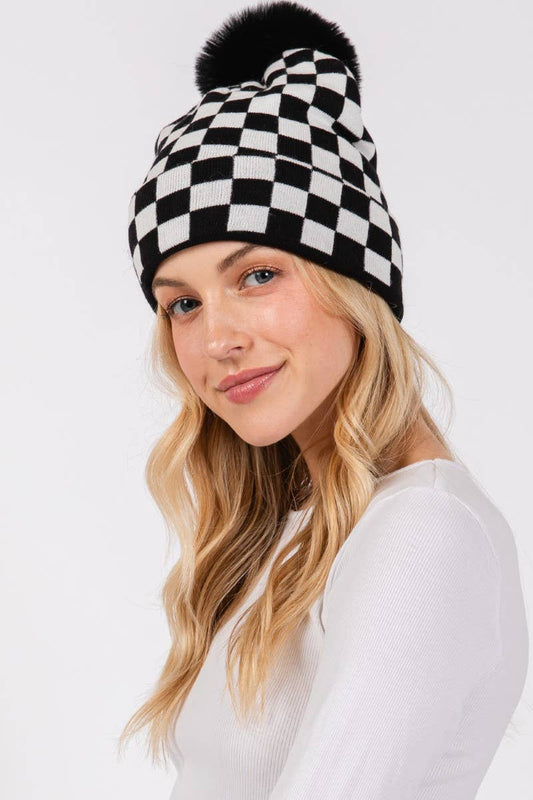 Checkered Beanie