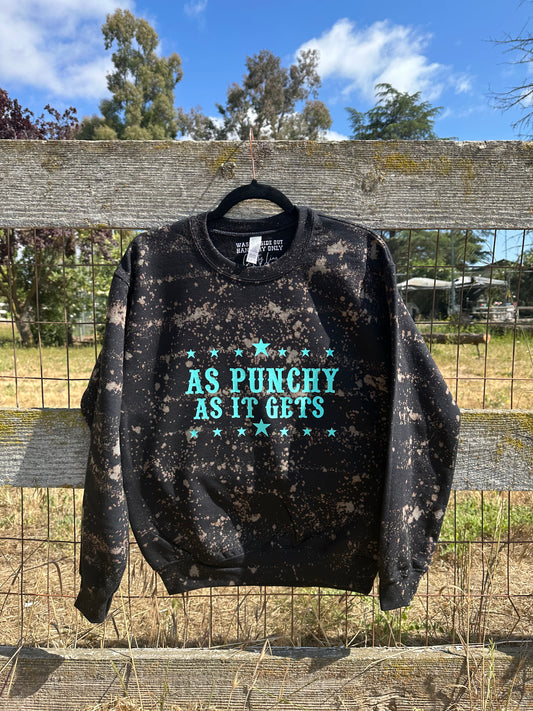 As Punchy As It Gets Bleached Crewneck