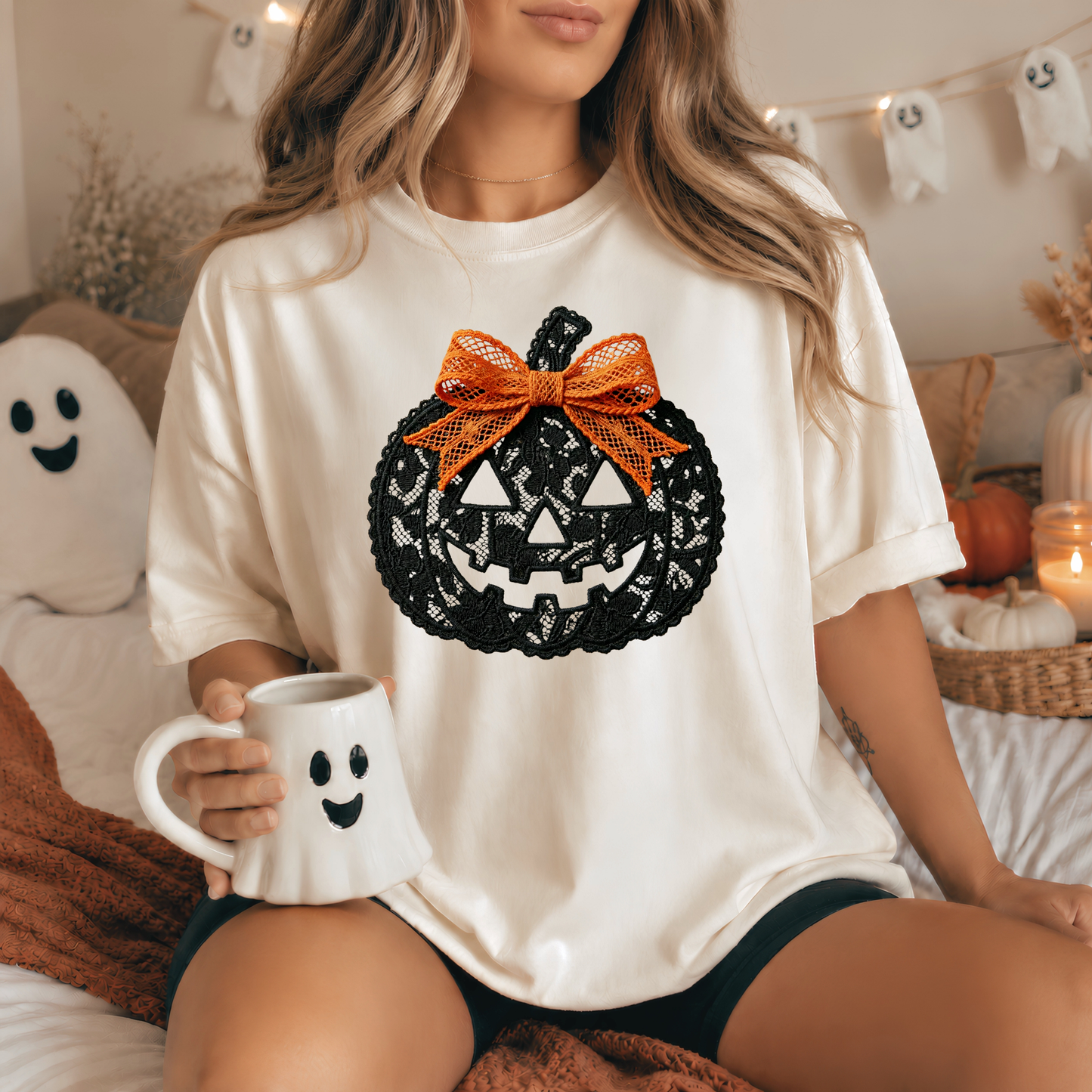 Pumpkin Lace Tee