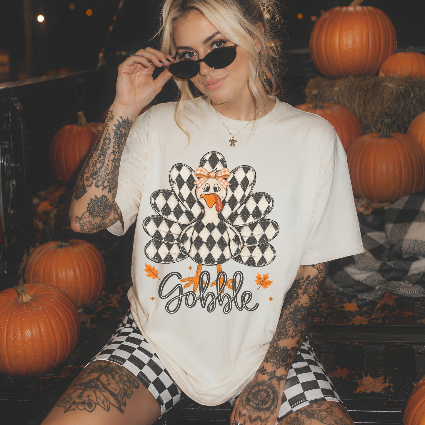 Checkered Goble Tee