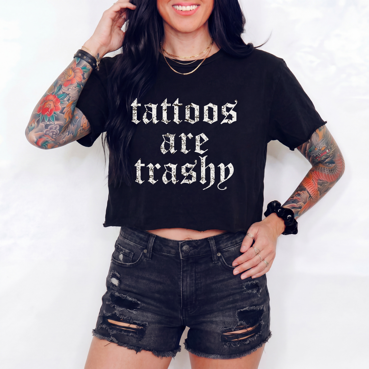 Tattoos Are Trashy Crop Top
