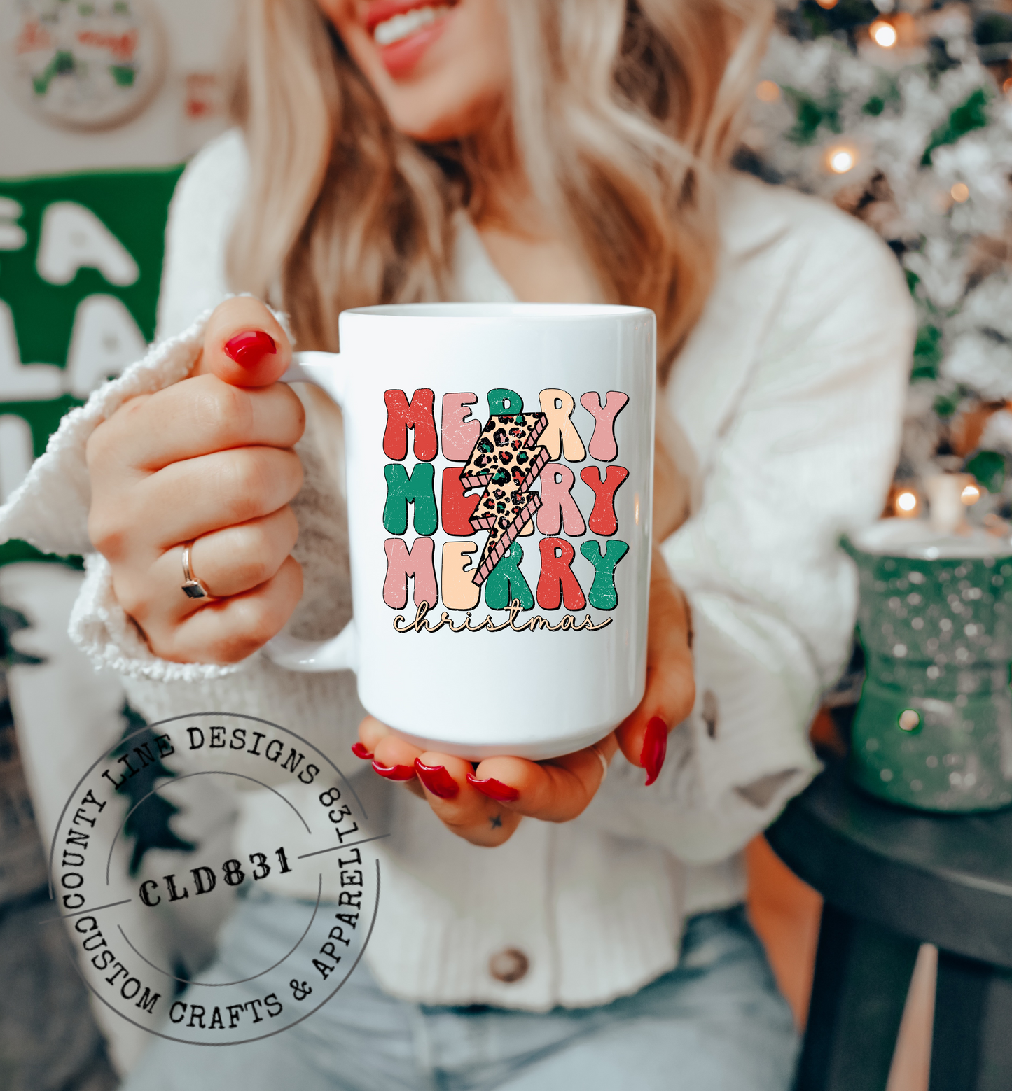 Merry Retro Christmas Mug