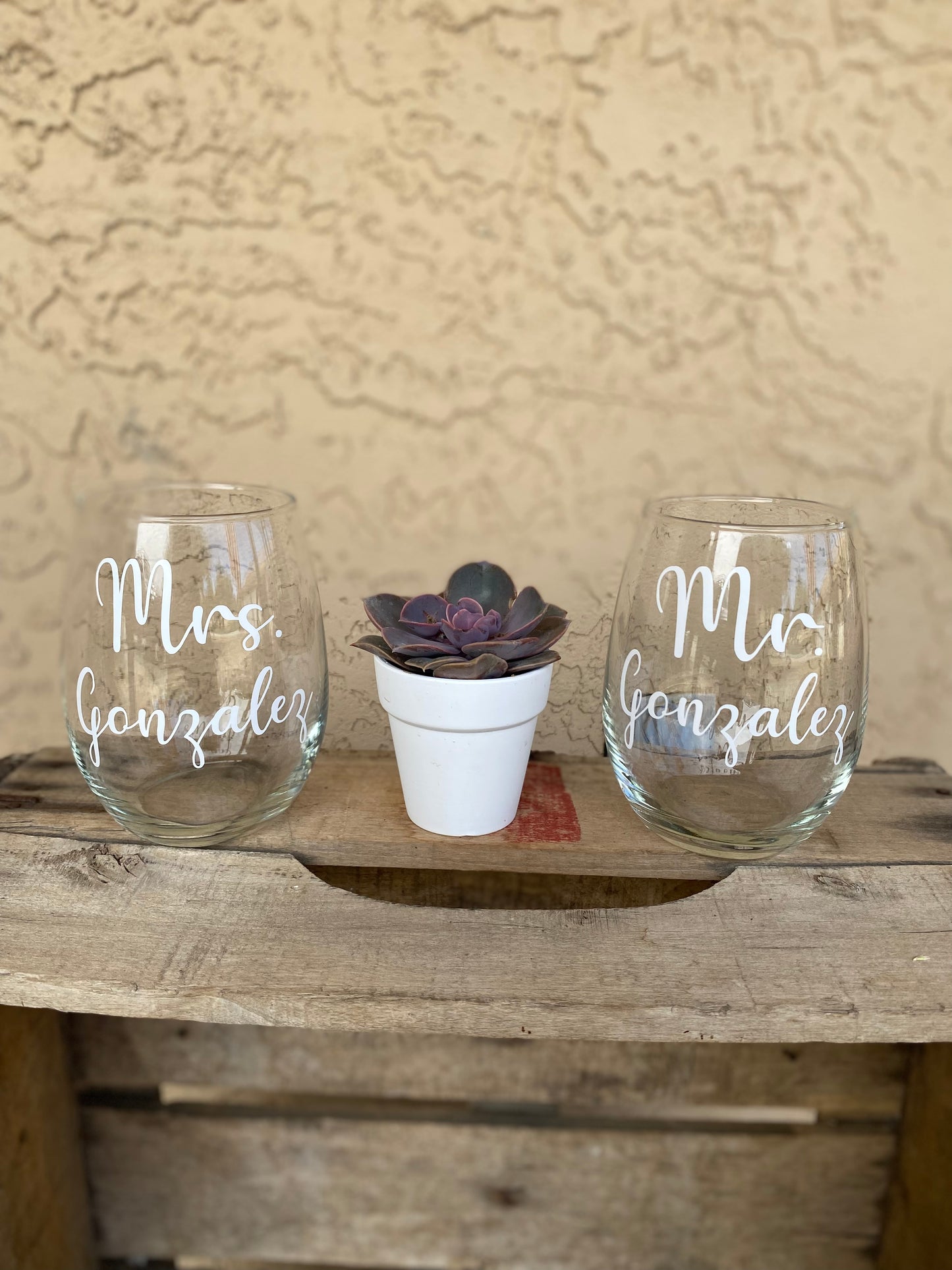 Mr. & Mrs. Wine Glasses