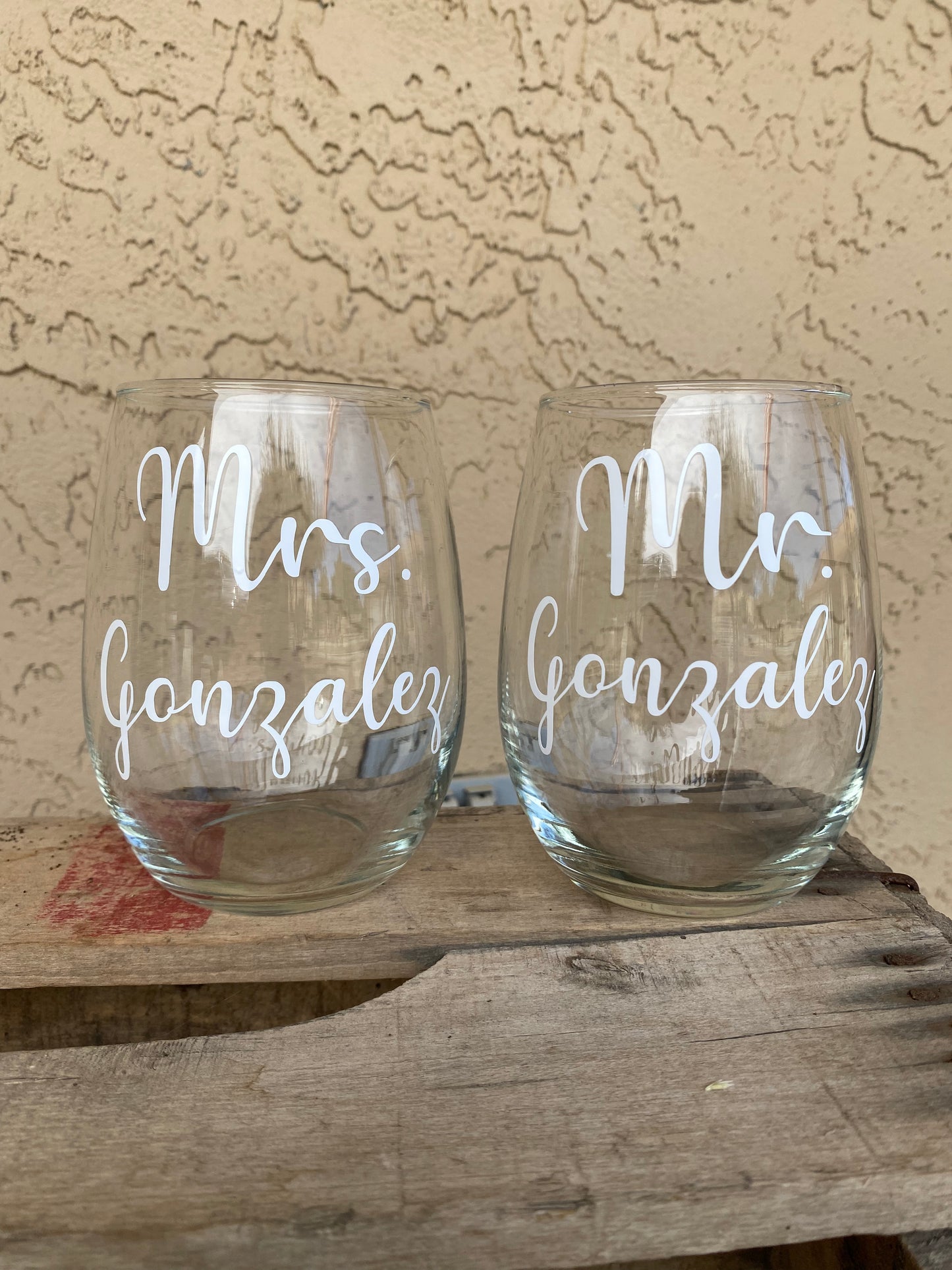 Mr. & Mrs. Wine Glasses