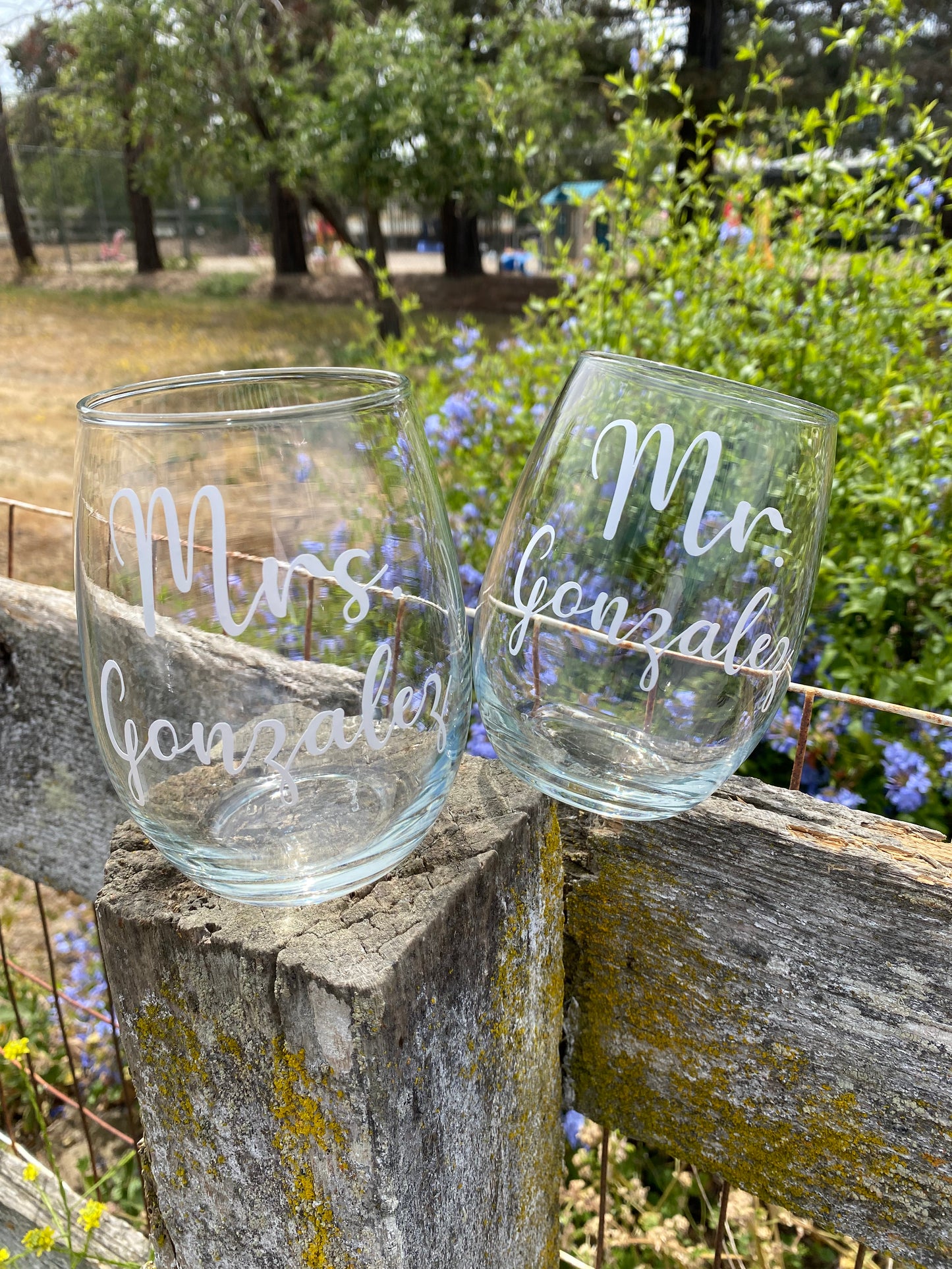 Mr. & Mrs. Wine Glasses