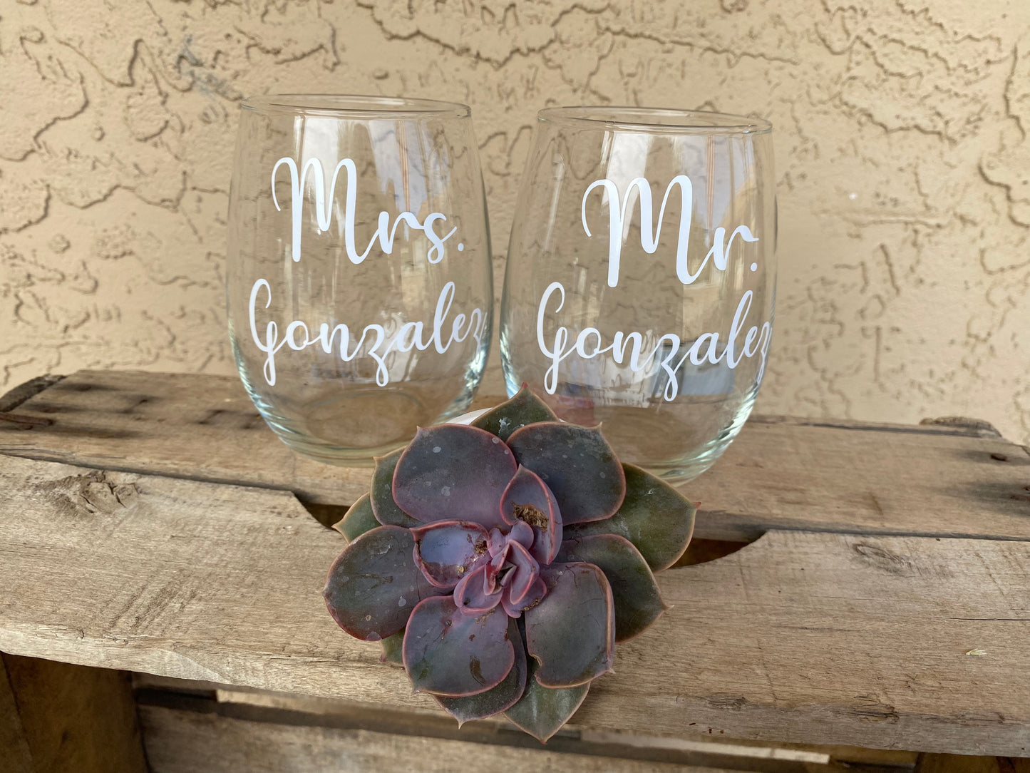 Mr. & Mrs. Wine Glasses